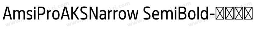 AmsiProAKSNarrow SemiBold字体转换